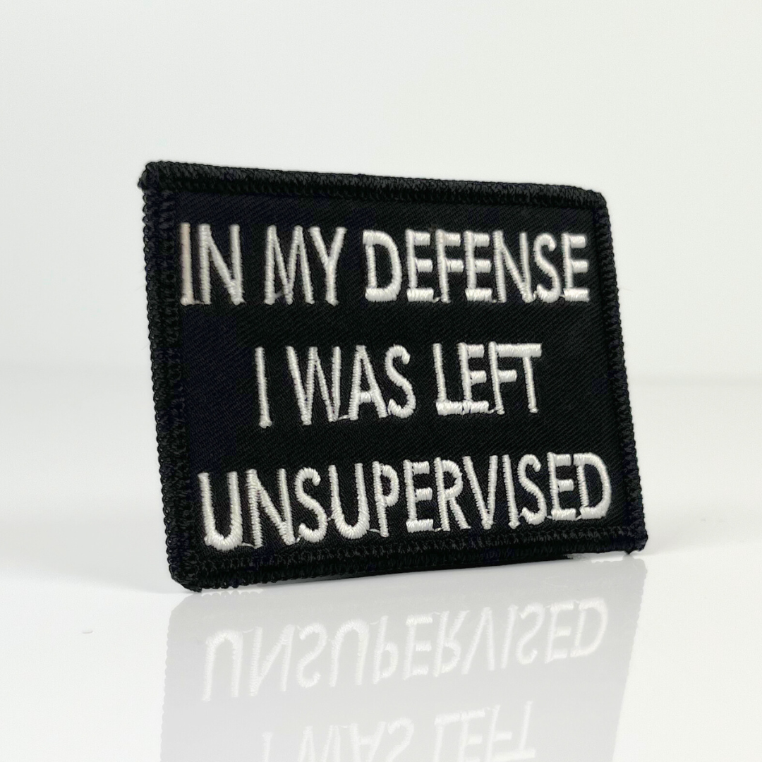 "In My Defense I Was Left Unsupervised" Vinyl Decal - 4 Inch Weatherproof Sticker | Made In USA By NEO Tactical
