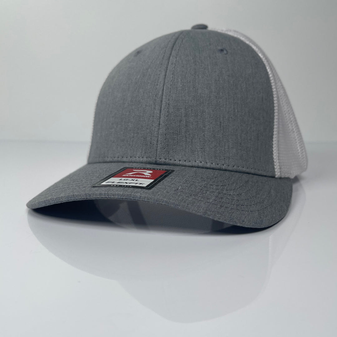 Fitted Hat For Men - Heather Grey / White image