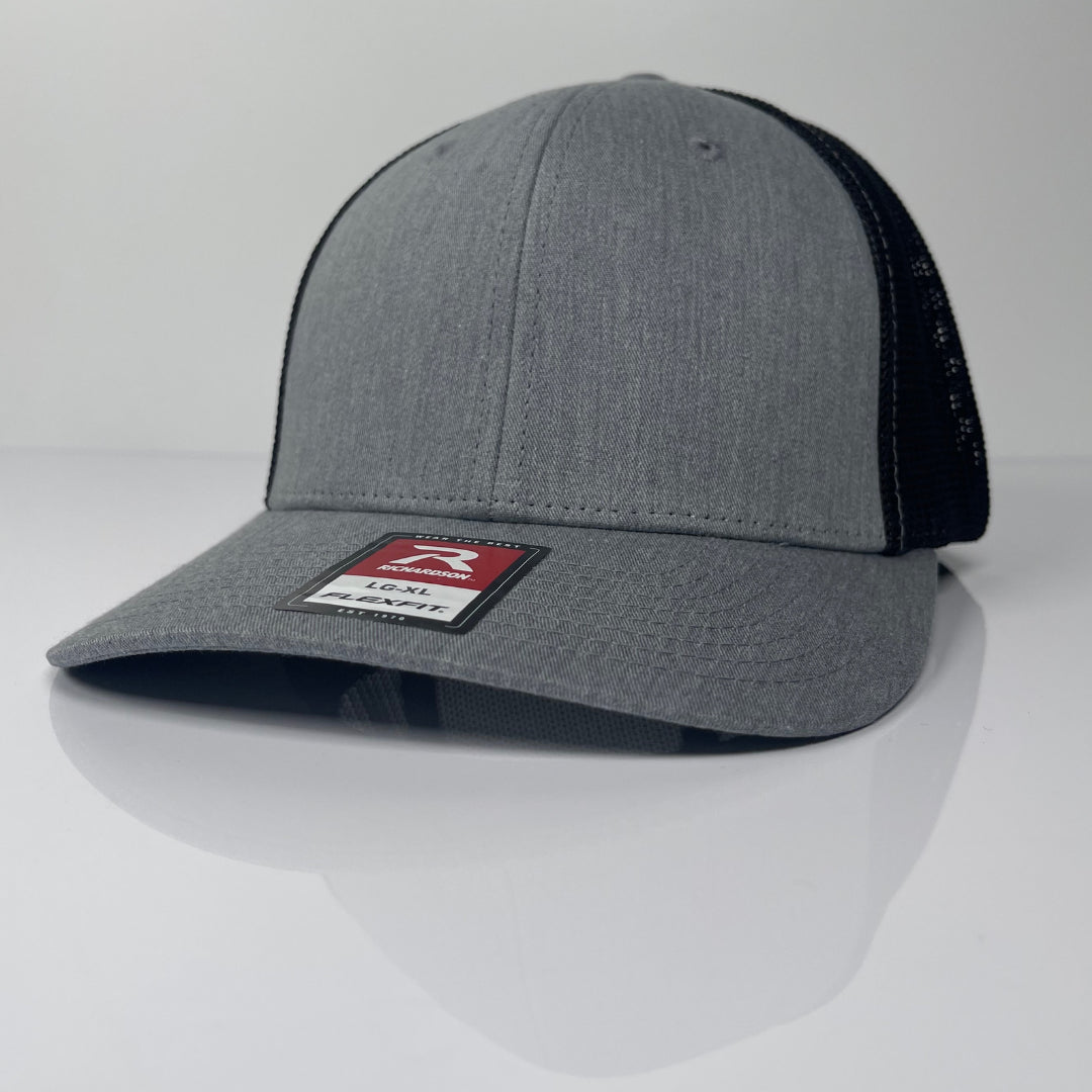 Fitted Hat For Men - Heather Grey / Black image