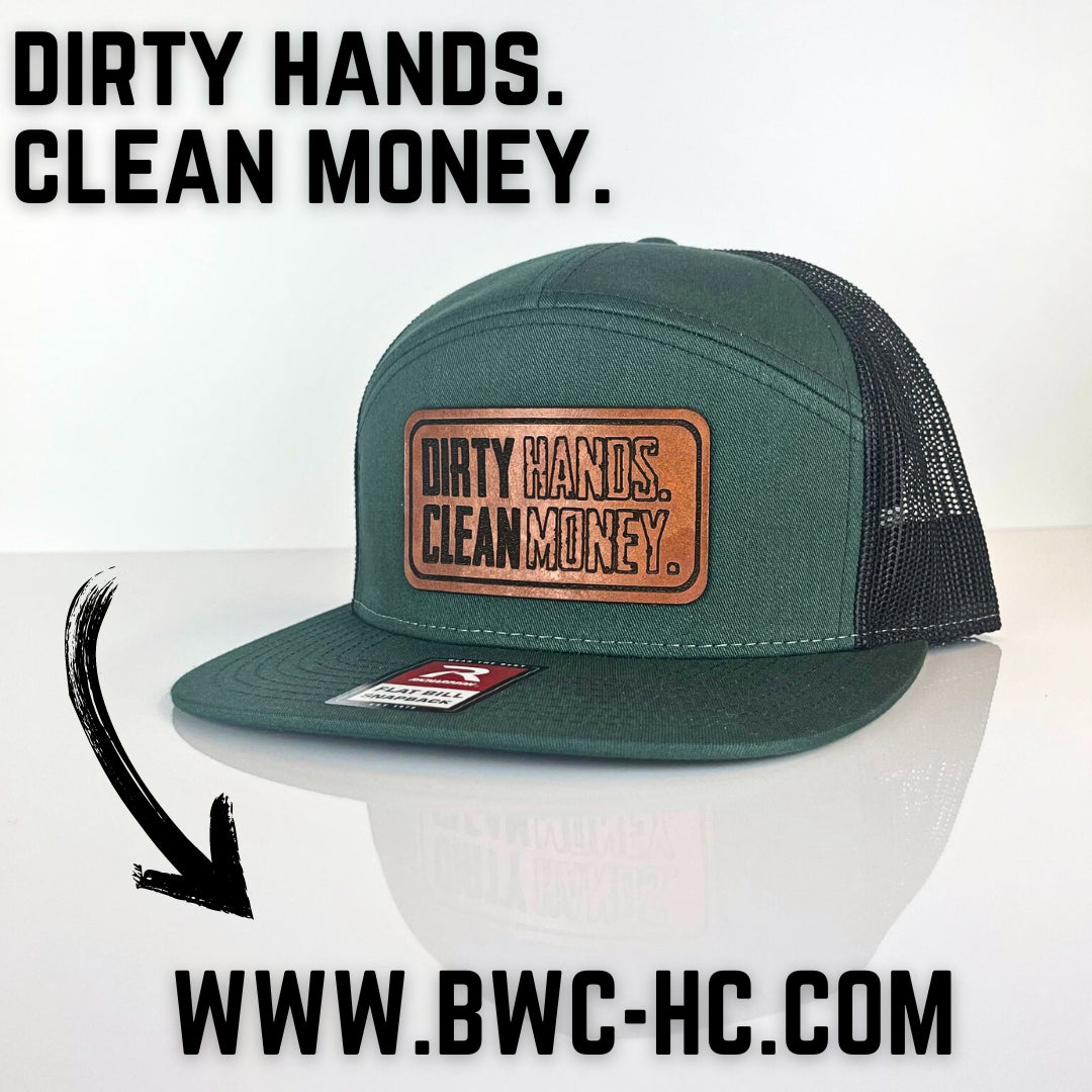 Dirty Hands Clean Money Flat Bill Hat image 0