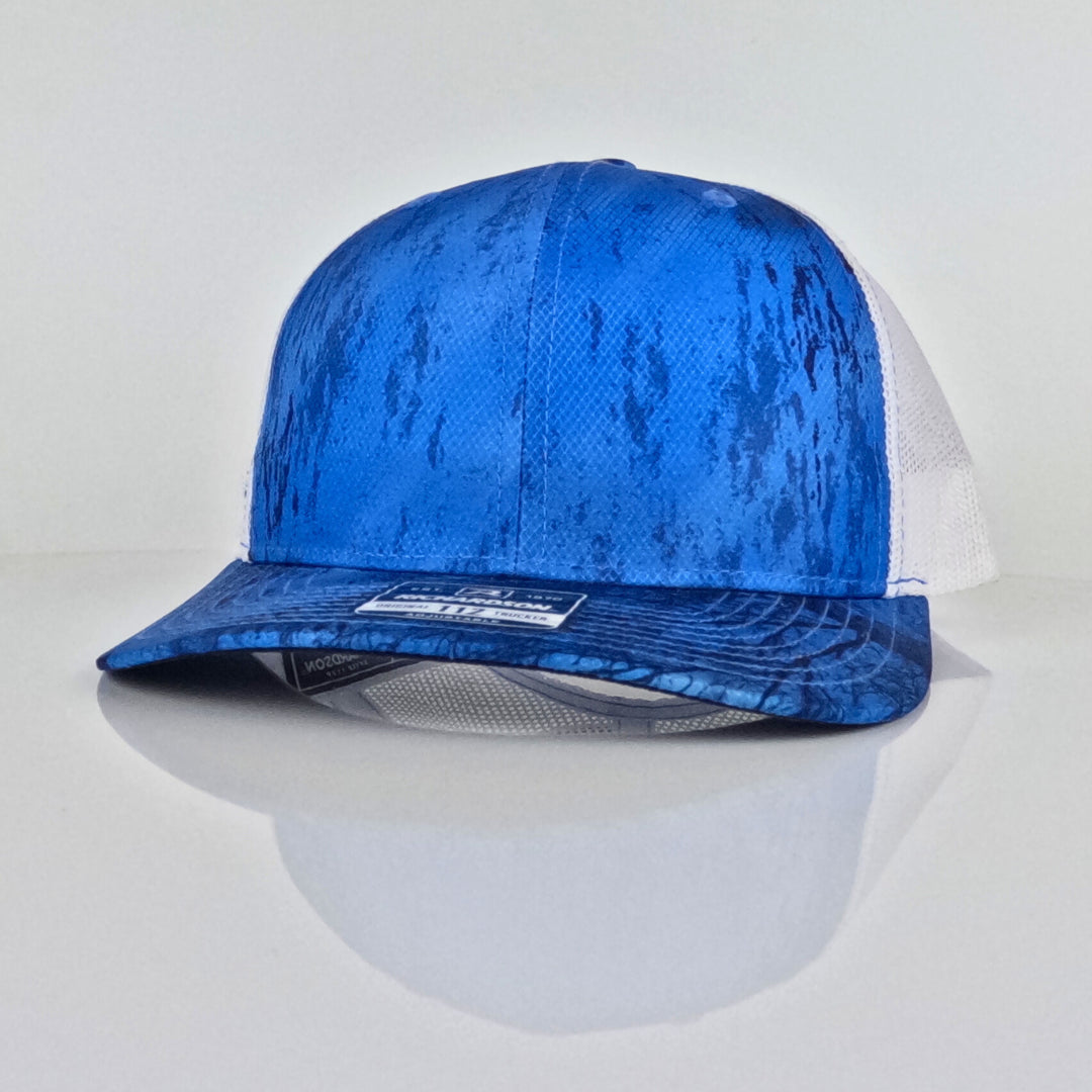 Custom Trucker Hat - Realtree Fishing Light Blue / White image