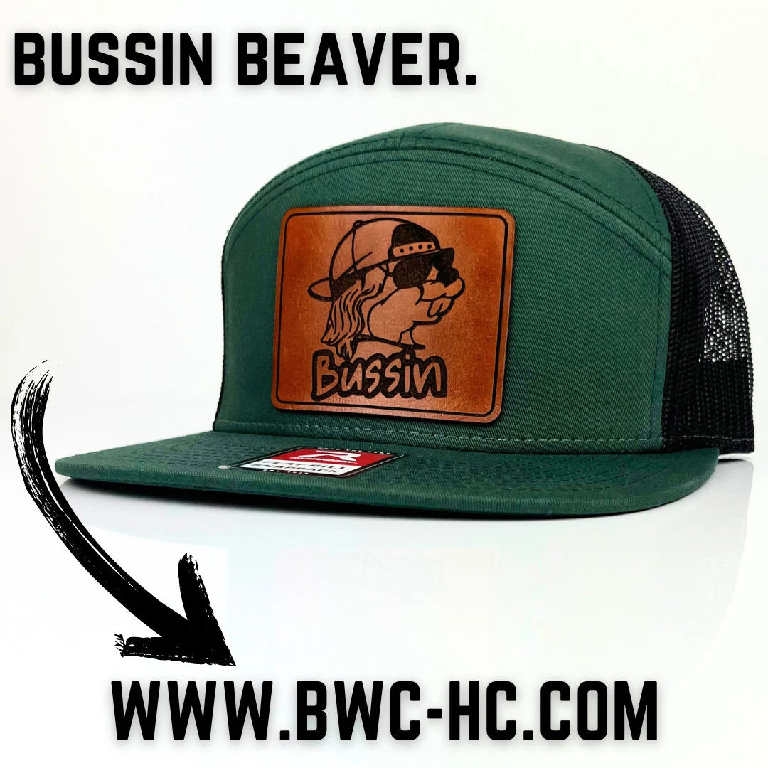 Bussin Beaver Flat Bill Hat image 0