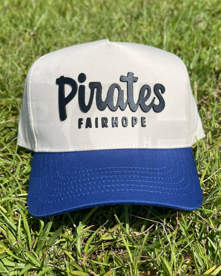 BCH school spirit leather patch hat - Fairhope Pirates