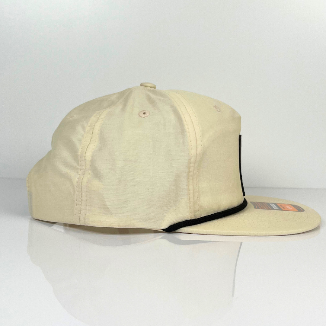 Gasoline and Nicotine Hat Richardson 256 Beige / Black Umpqua Snapback R-Active UPF 50+ Cap