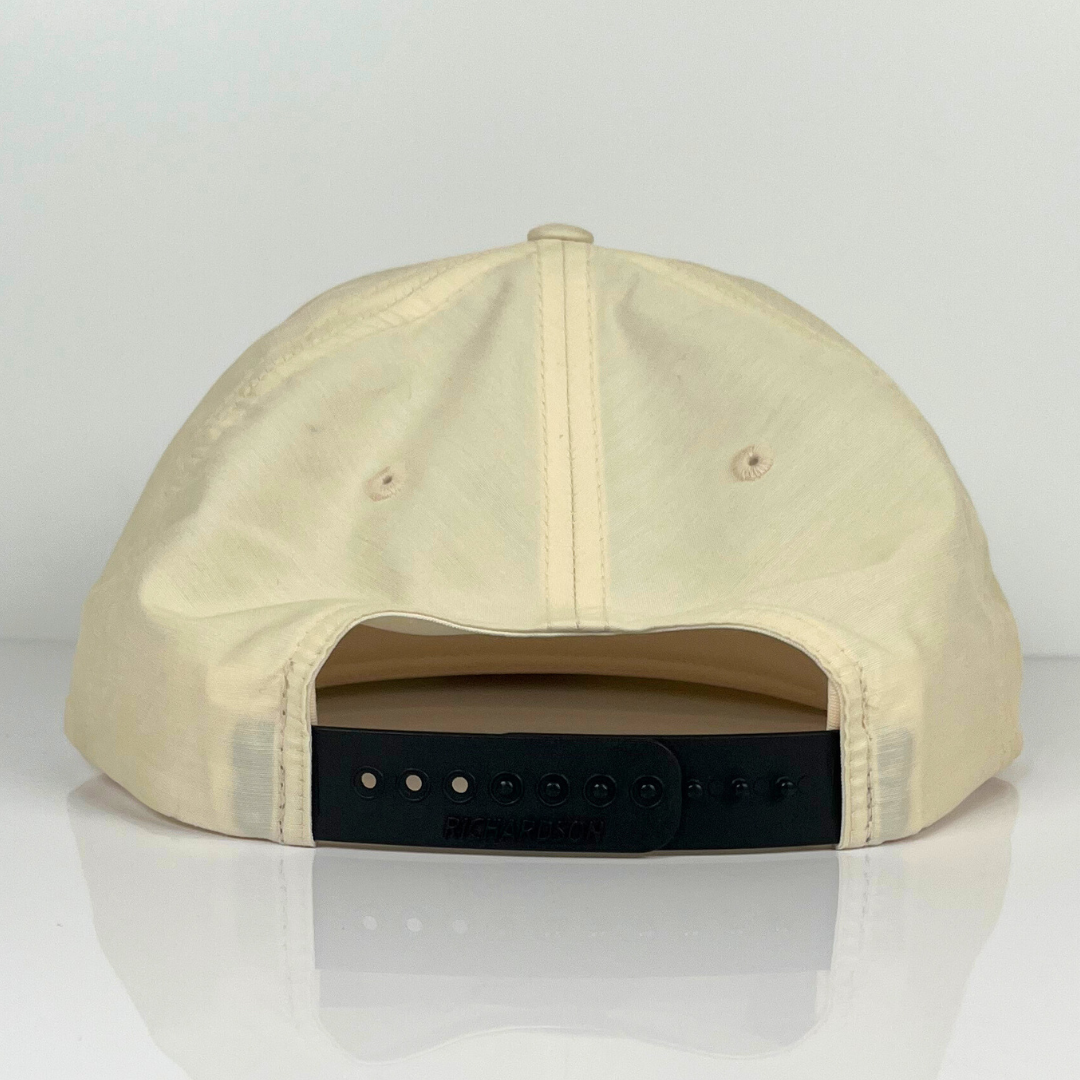 Gasoline and Nicotine Hat Richardson 256 Beige / Black Umpqua Snapback R-Active UPF 50+ Cap