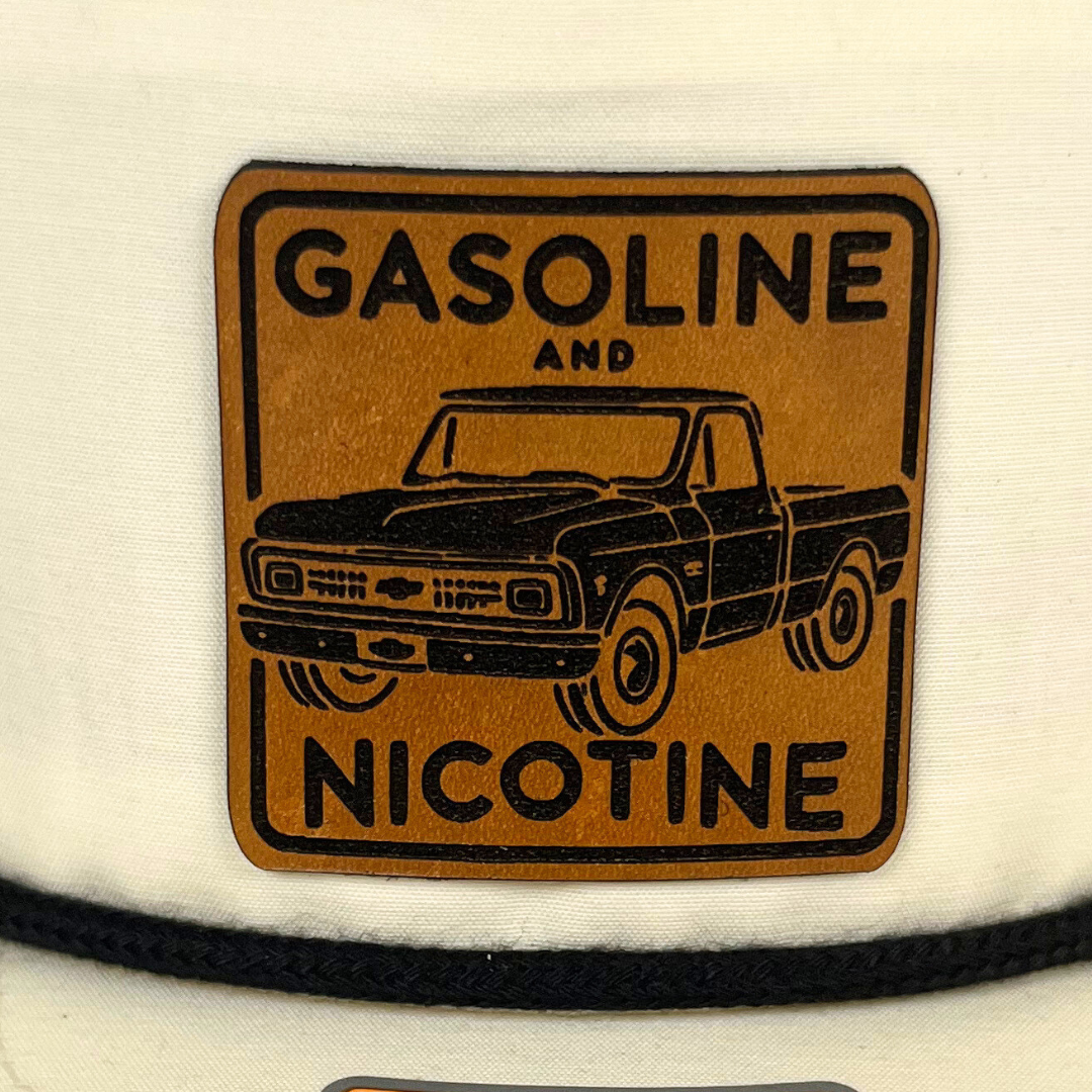 Gasoline and Nicotine Hat Richardson 256 Beige / Black Umpqua Snapback R-Active UPF 50+ Cap