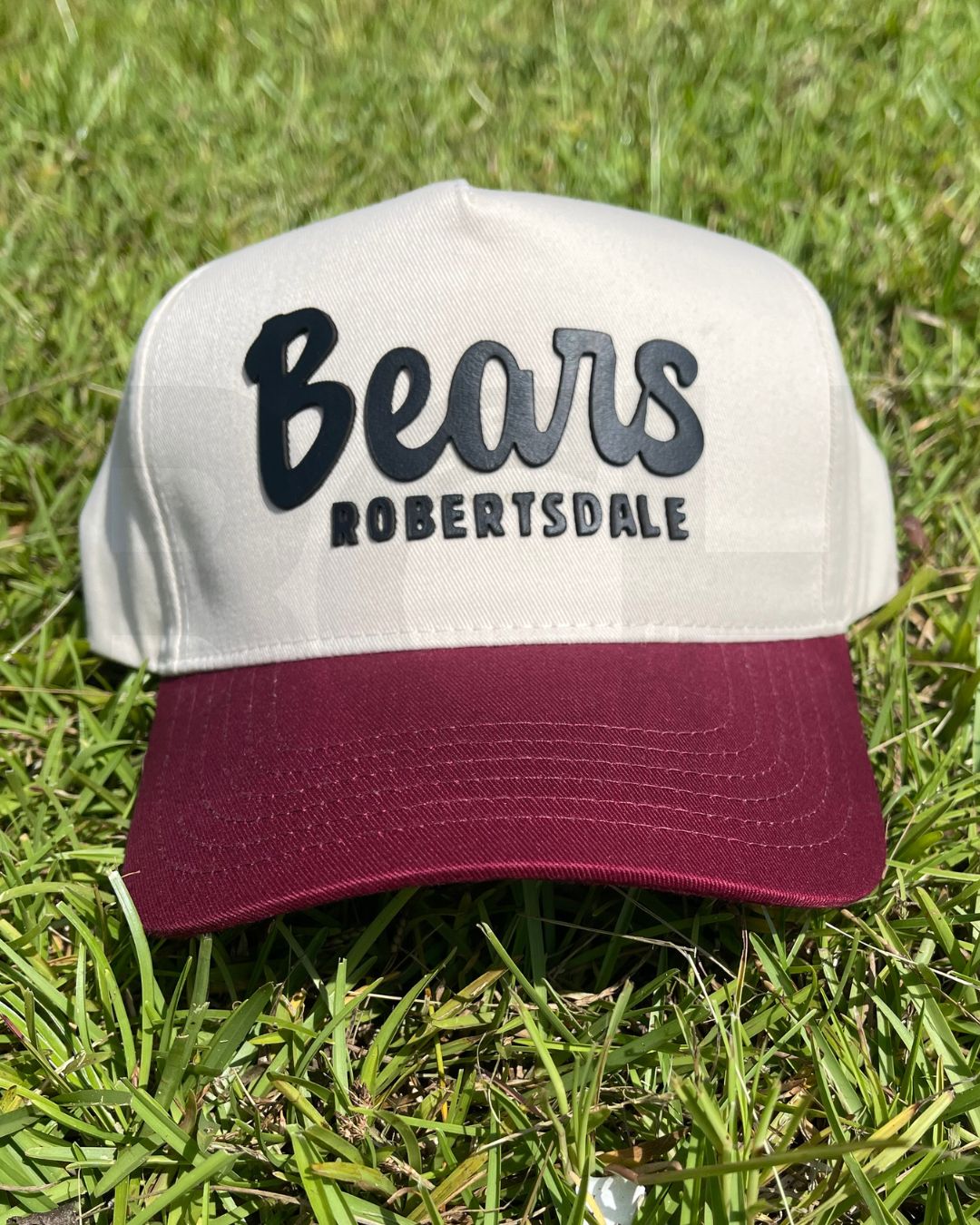 BCH school spirit leather patch hat - Robertsdale Bears