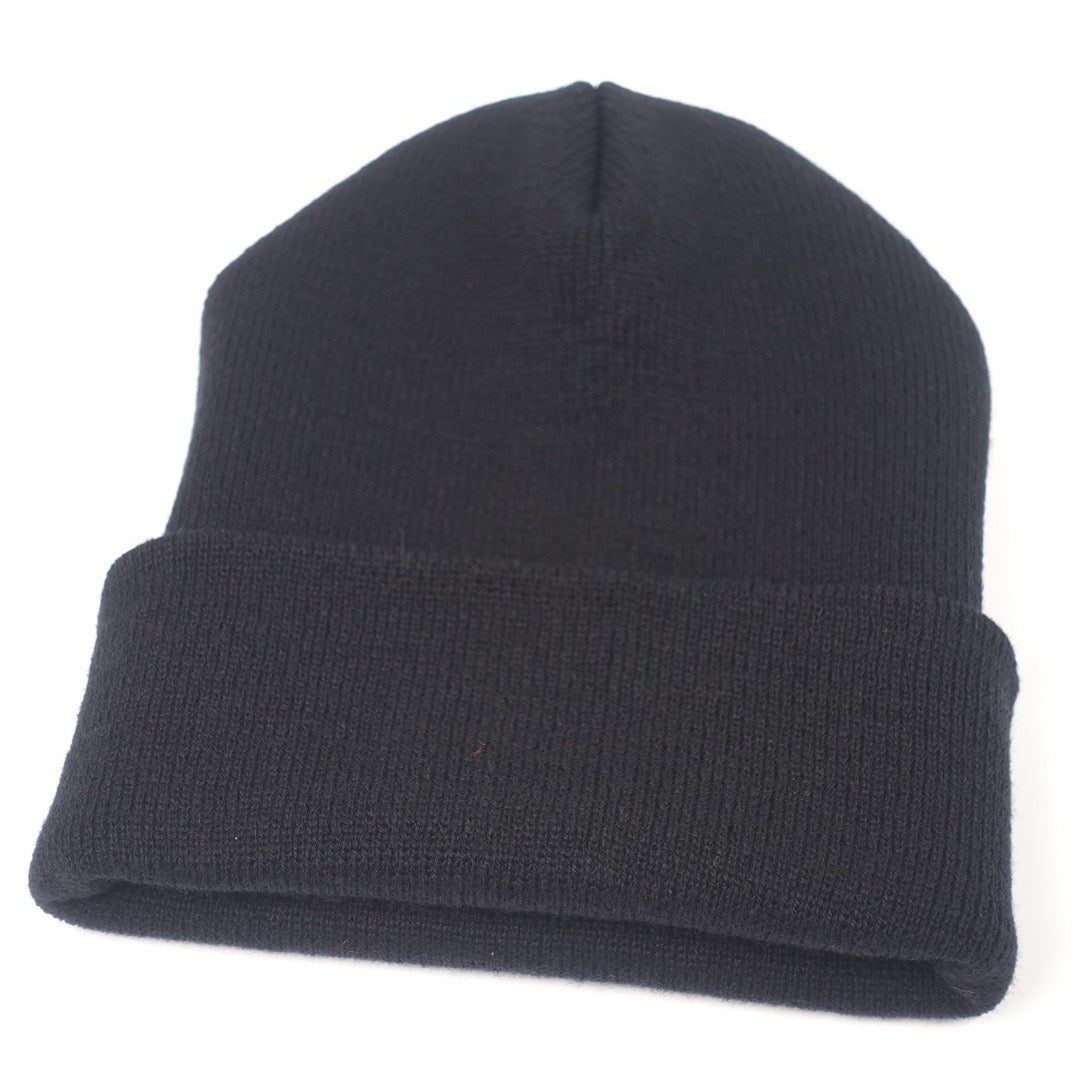 Custom Embroidered Beanie - Yupoong 1501KC option shown in Black