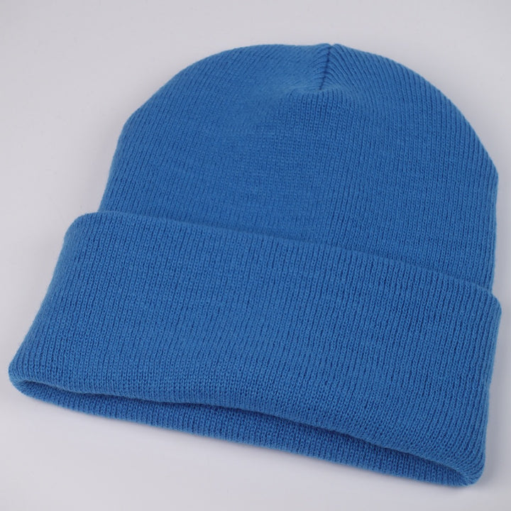 Custom Embroidered Beanie - Yupoong 1501KC option shown in Carolina Blue