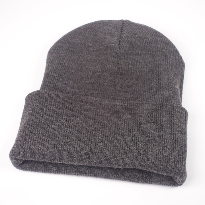Custom Embroidered Beanie - Yupoong 1501KC option shown in Dark Grey