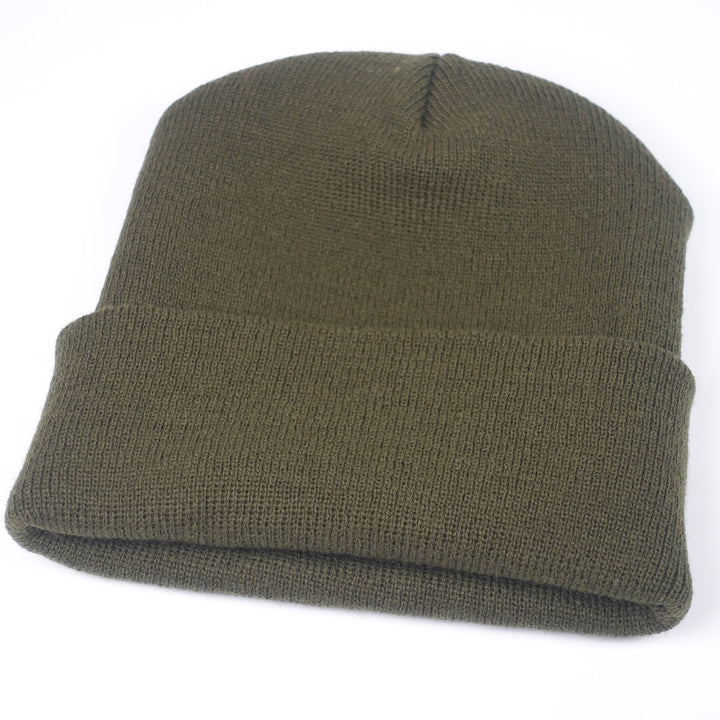 Custom Embroidered Beanie - Yupoong 1501KC option shown in Olive