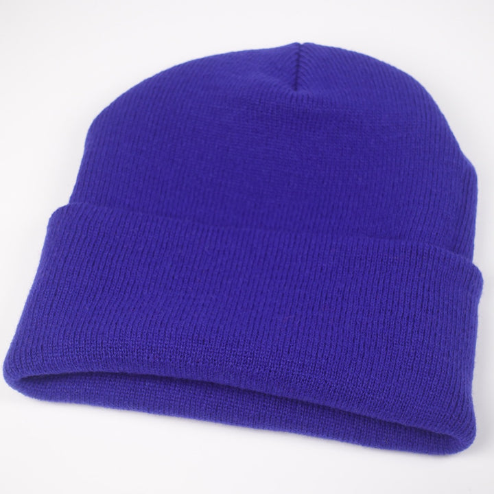 Custom Embroidered Beanie - Yupoong 1501KC option shown in Royal