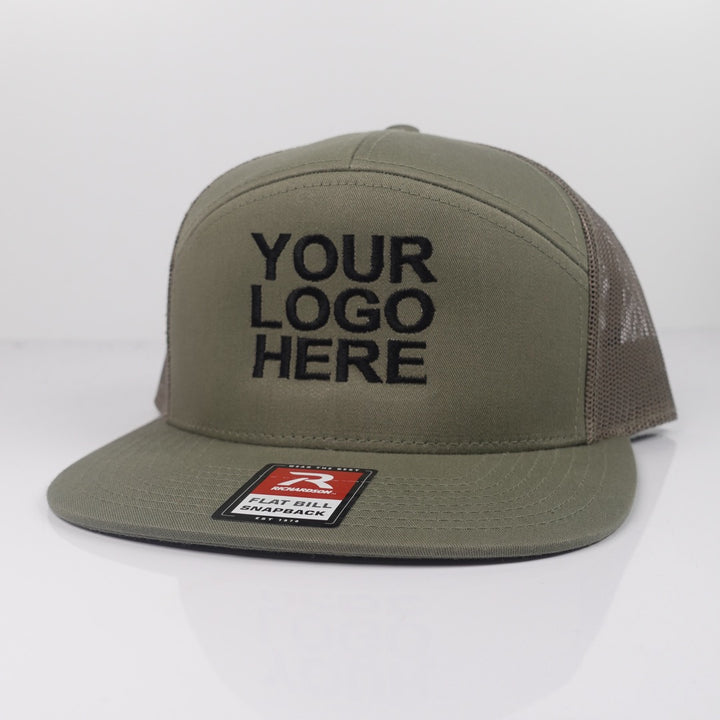 Custom Embroidered Flat Bill Hat - Richardson 168