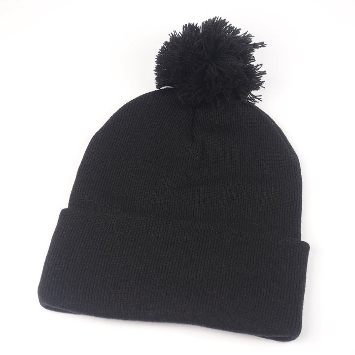 Custom Embroidered Pom Beanie - Sportsman SP15 option shown in Black