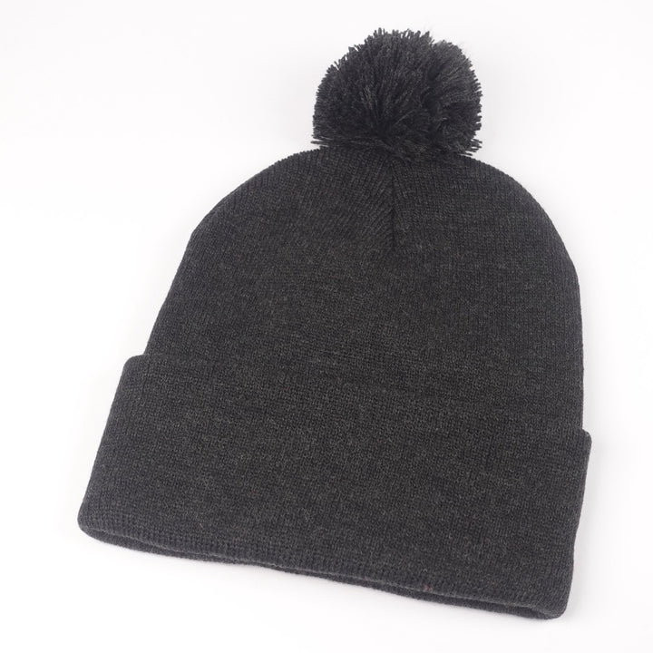 Custom Embroidered Pom Beanie - Sportsman SP15 option shown in Dark Heather Grey