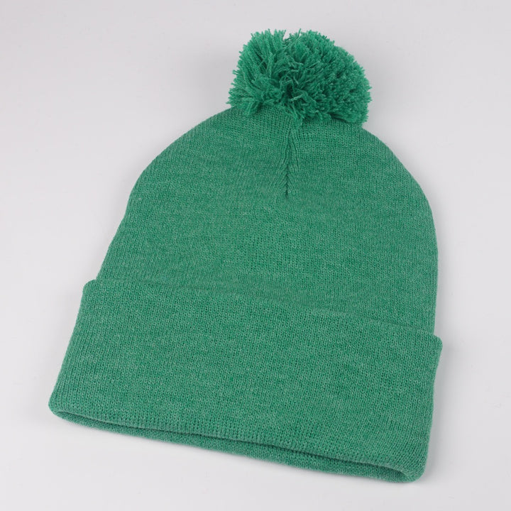 Custom Embroidered Pom Beanie - Sportsman SP15 option shown in Heather / Kelly