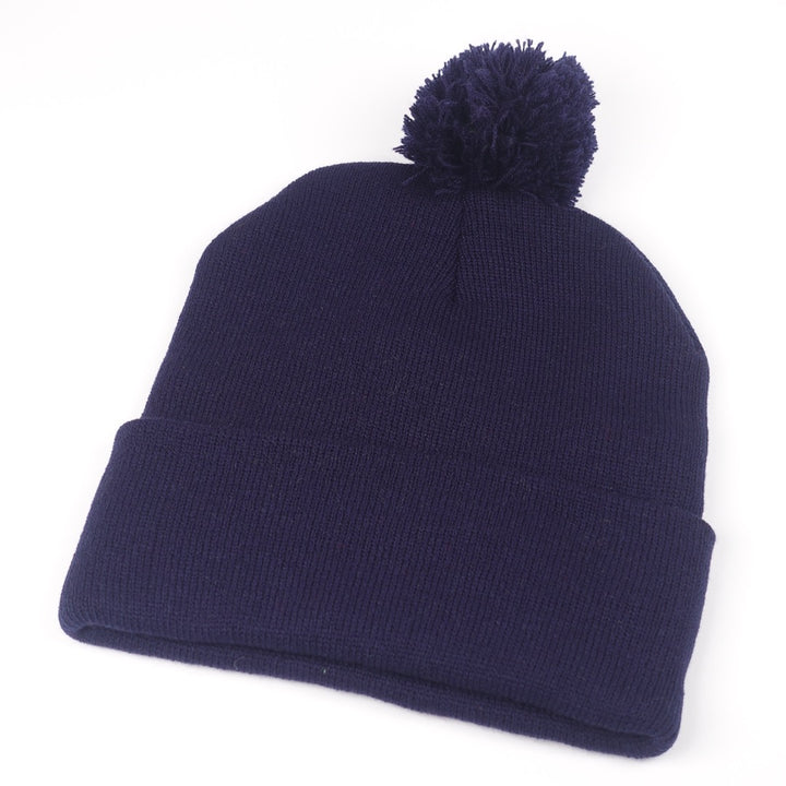 Custom Embroidered Pom Beanie - Sportsman SP15 option shown in Navy
