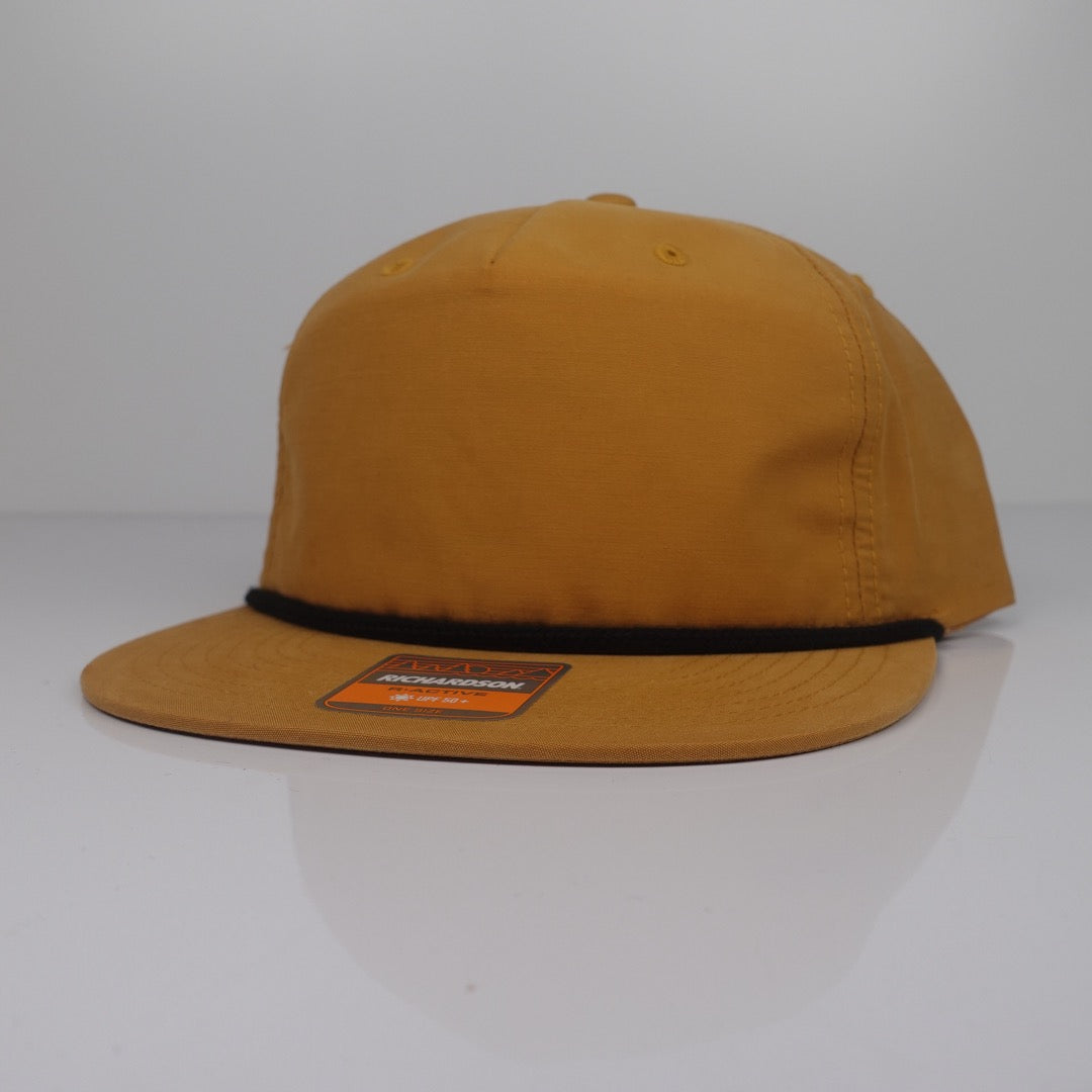 Custom Embroidered Rope Hat - Richardson 256 option shown in Biscuit / Black