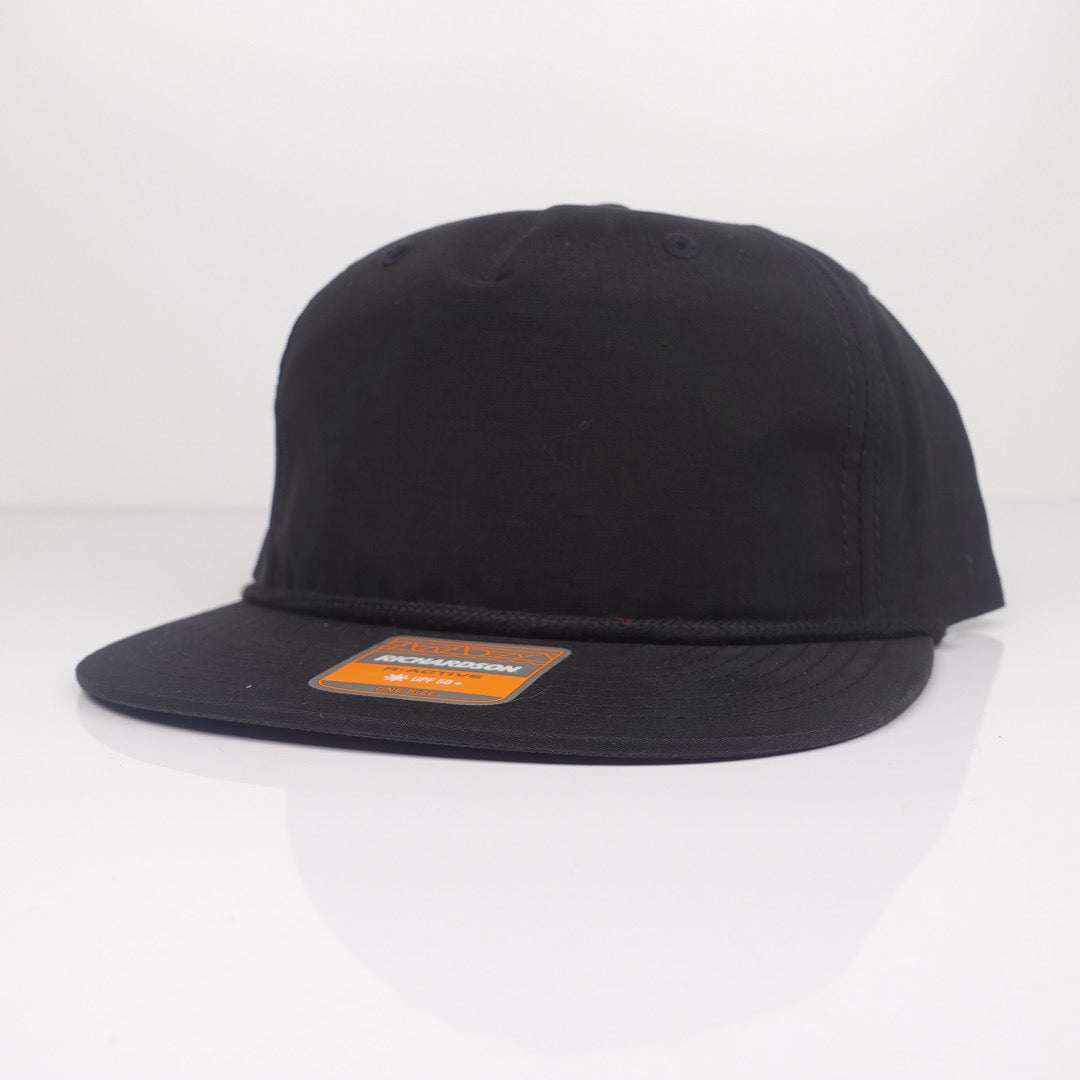 Custom Embroidered Rope Hat - Richardson 256 option shown in Black / Black