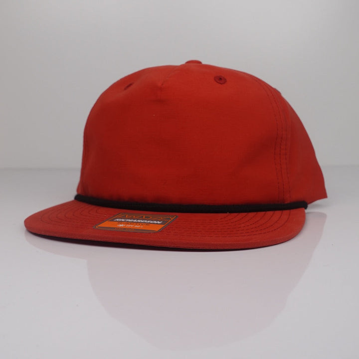 Custom Embroidered Rope Hat - Richardson 256 option shown in Dark Orange / Black