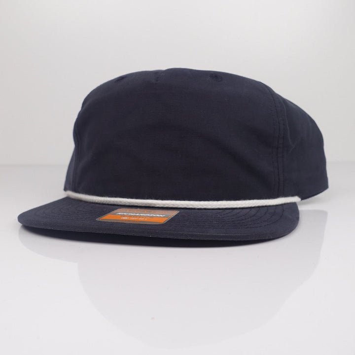 Custom Embroidered Rope Hat - Richardson 256 option shown in Midnight Navy / White