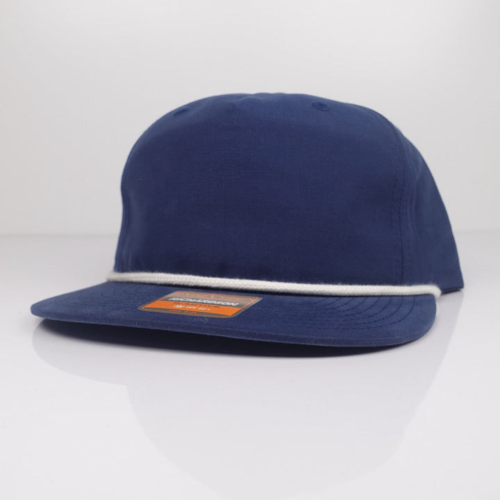 Custom Embroidered Rope Hat - Richardson 256 option shown in Navy / White