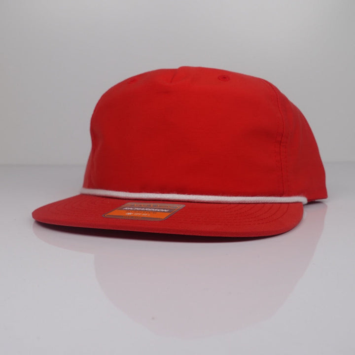 Custom Embroidered Rope Hat - Richardson 256 option shown in Red / White