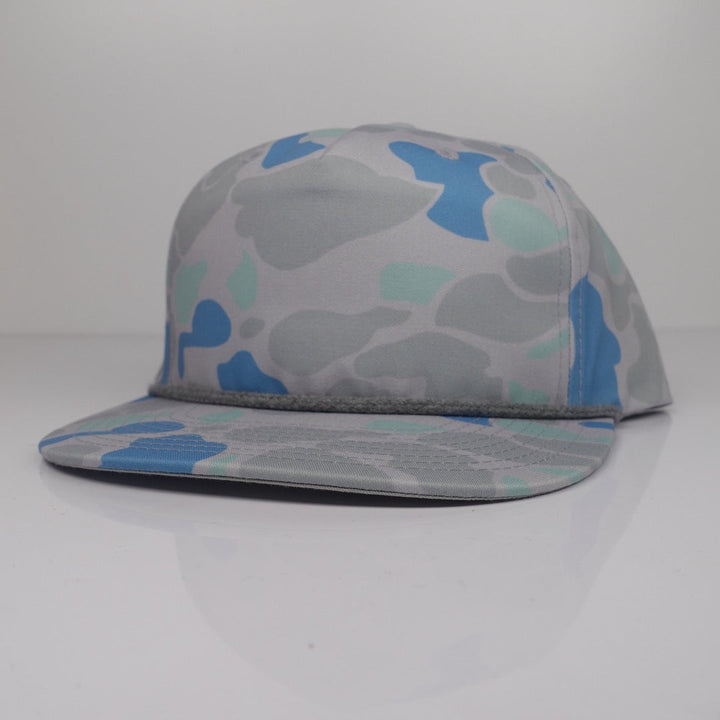 Custom Embroidered Rope Hat - Richardson 256 option shown in Saltwater Duck Camo / Charcoal