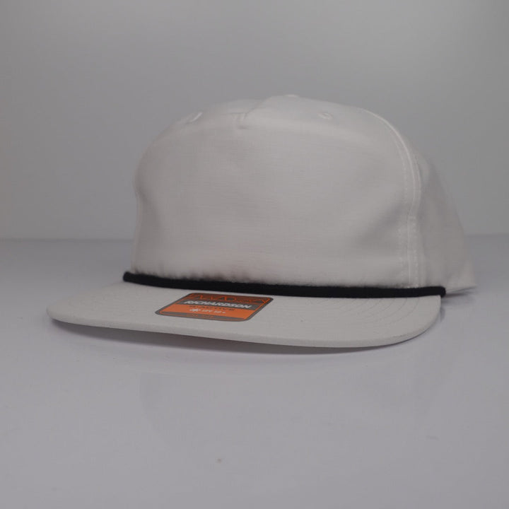 Custom Embroidered Rope Hat - Richardson 256 option shown in White / Black