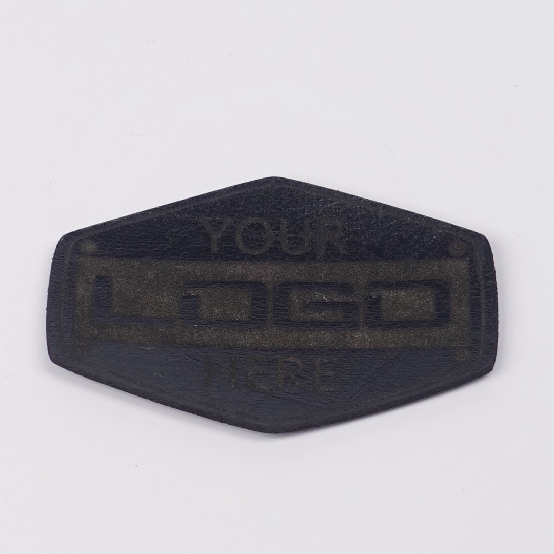 Custom Leather Patches for Hats and Gear - Black