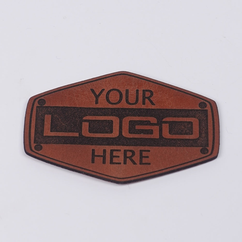 Custom Leather Patches for Hats and Gear - Rust