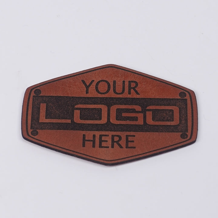 Custom Leather Patches for Hats and Gear - Rust