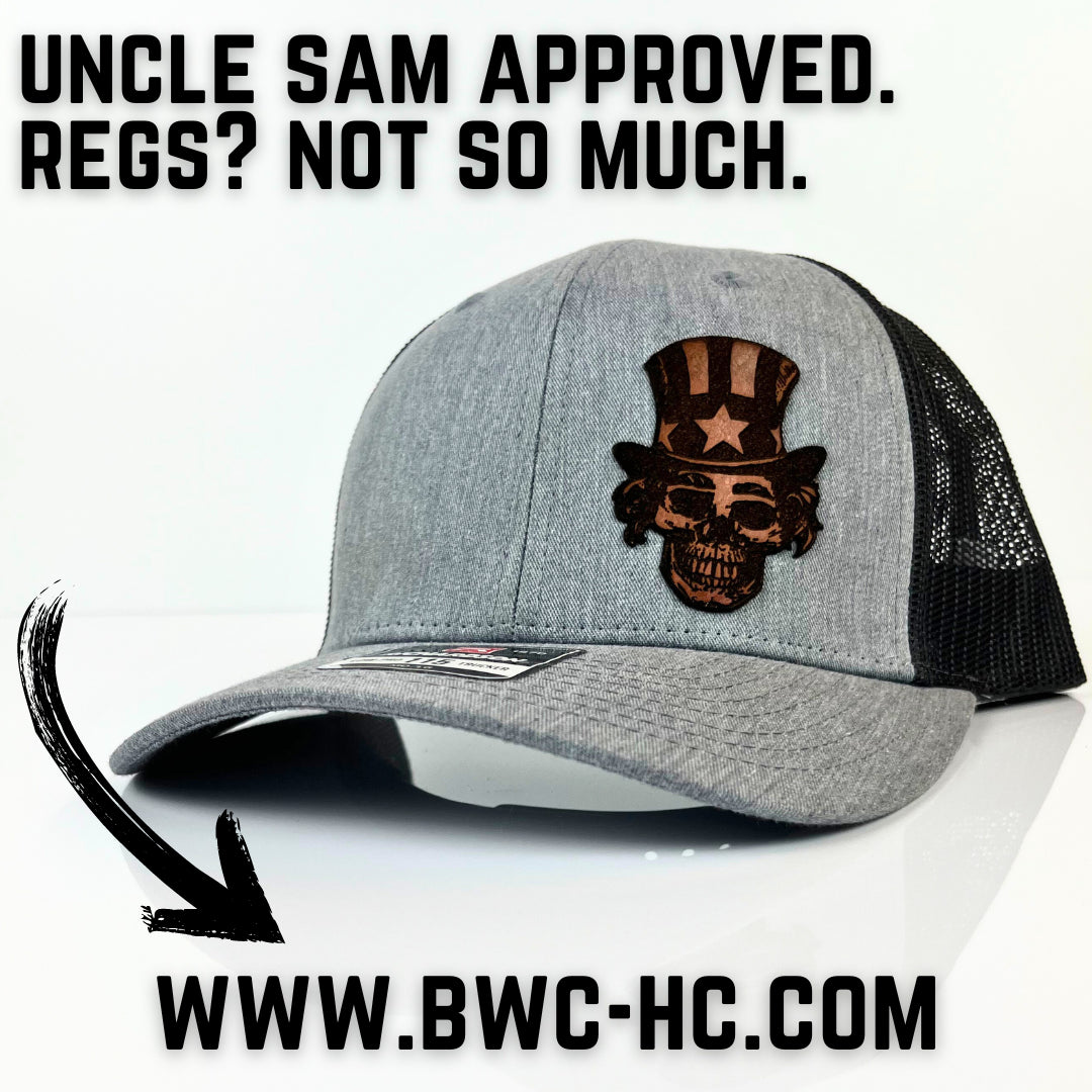 Uncle Sam Skull Trucker Hat image 0