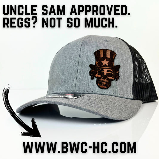 Uncle Sam Skull Trucker Hat image 0