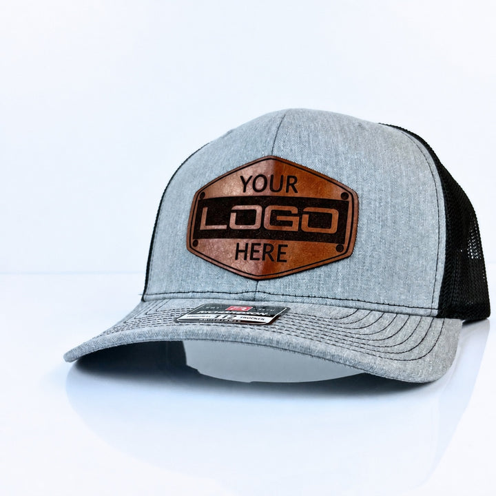 Custom Leather Patch Trucker Hat - Richardson 112
