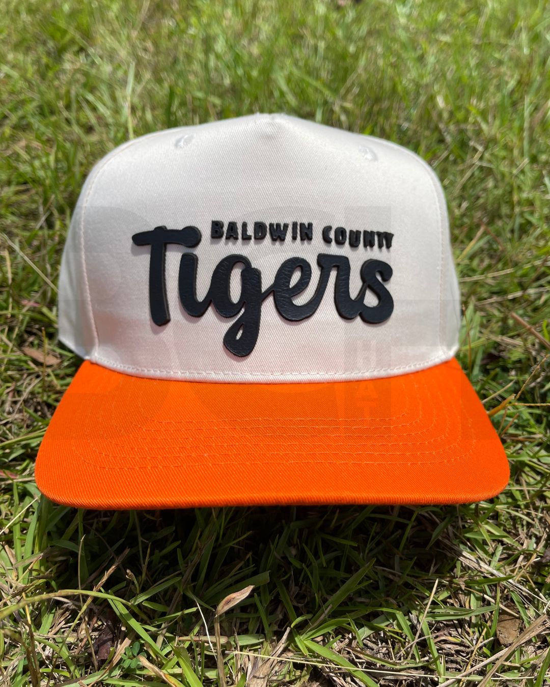 School Spirit Collection Leather Patch Hat - Baldwin County Tigers