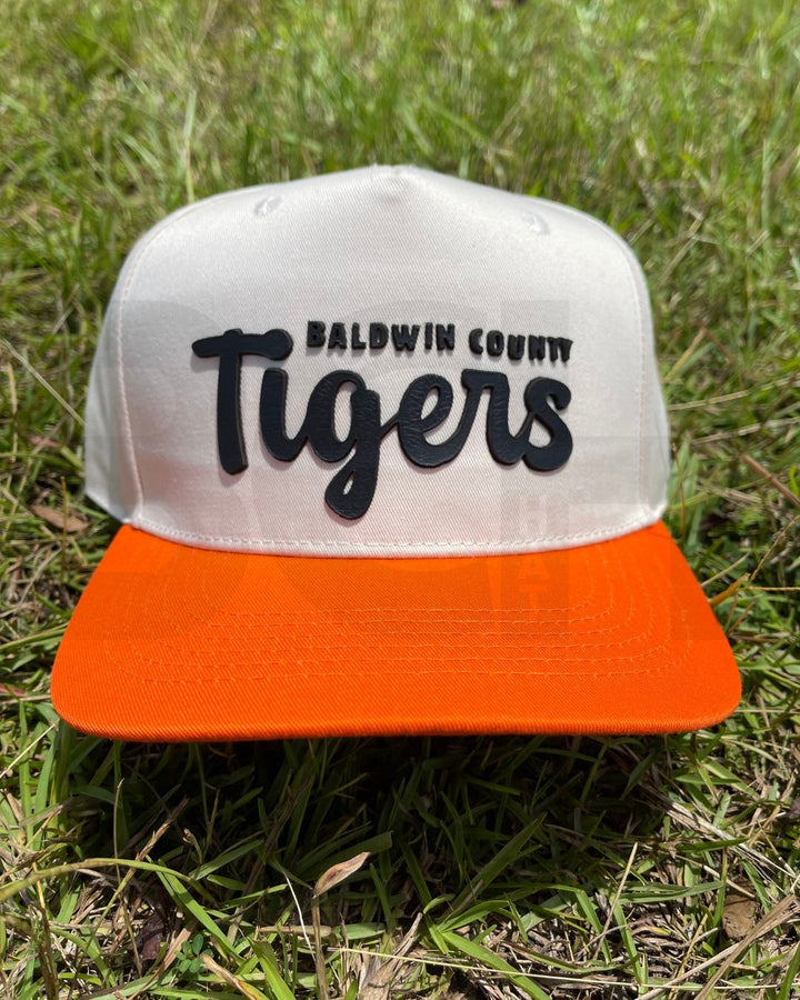 School Spirit Collection Leather Patch Hat - Baldwin County Tigers