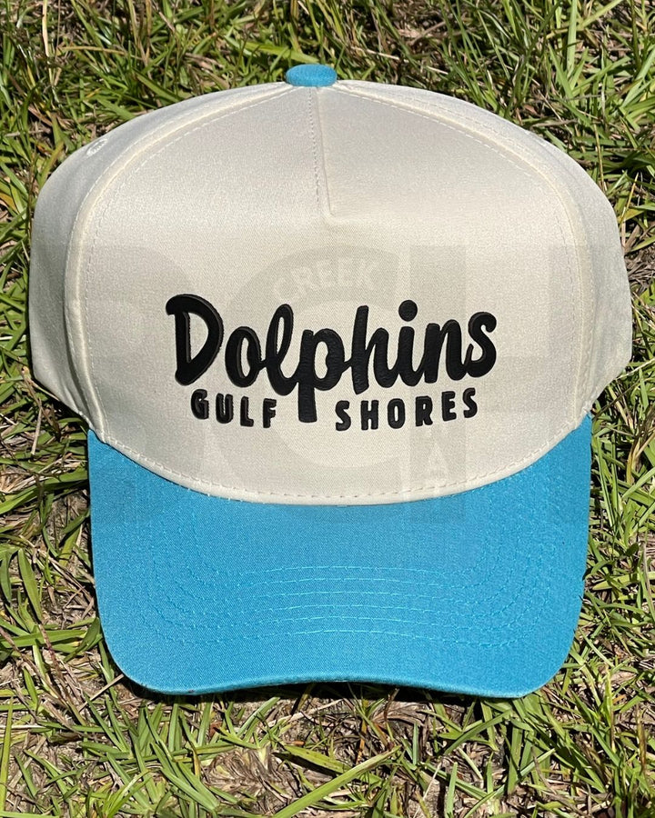 School Spirit Collection Leather Patch Hat - Gulf Shores Dolphins