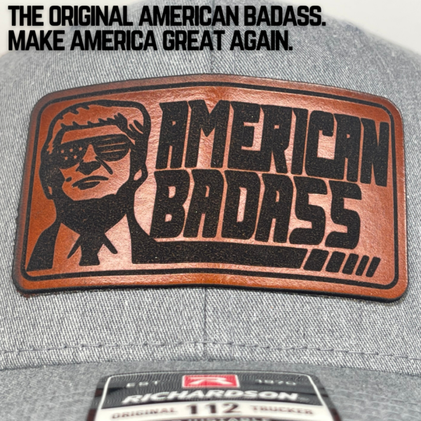 Trump Hat, American Badass Hat, Patriotic Hat, Trump Support Hat, Custom Trump Hat, Bold Statement Hat, USA Pride Hat, Political Hat, Pro-Trump Apparel, American Flag Hat